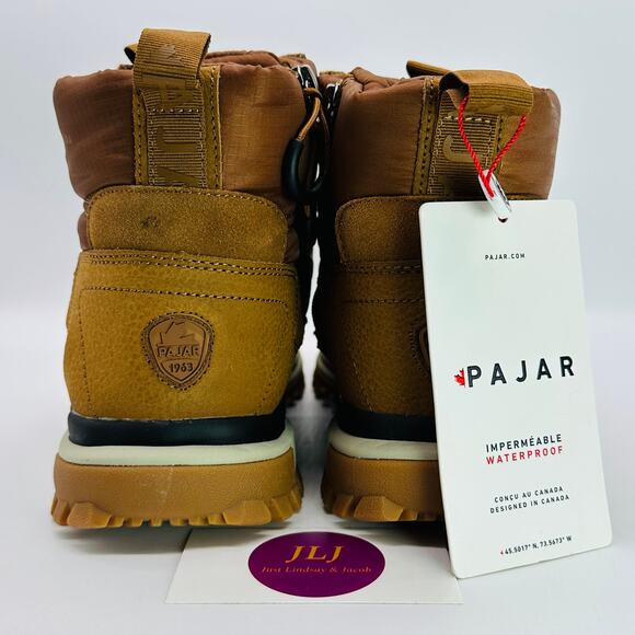 Pajar Men's Fero 2.0 Wheat Lace Up Waterproof Winter Snow Sneaker Boots Size 8 - Picture 5 of 9